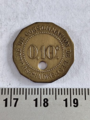 Jeton centimes societe de - 10,