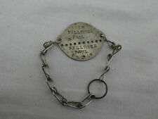 Gourmette plaque identité individuelle soldat français wwii ww2 et Indochine