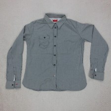 Chemise Western Slim Carreaux Levi's Femme L Gris Manches Longues Coton