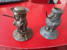 Lot 2 Briquets Comptoir Allumes Cigares Cigar Lighter Bistrot Ancien 19ème