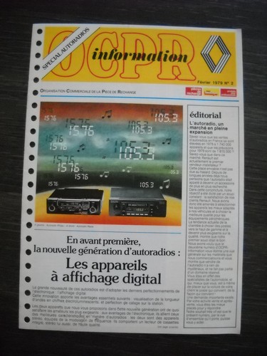 Information ocpr renault - ocpr, 1979