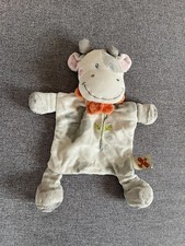 doudou plat vache NICOTOY gris