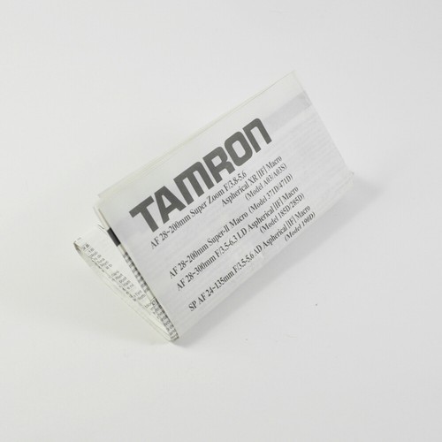 Tamron mode emploi - tamron,