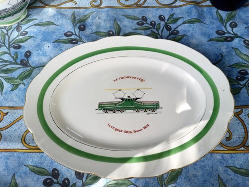 Plat service gien décor - plat,