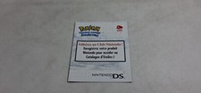 CARTE VIP du Jeu Nintendo DS Pokémon Version Argent SoulSilver