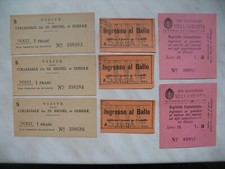 Vieux Papiers Lot de tickets d'entrée balle, collégiale, parc salon de la marine