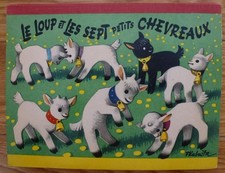 LE LOUP ET LES SEPT PETITS CHEVREAUX Pop-Hop Dessins de Kubasta EO 1966 TBE