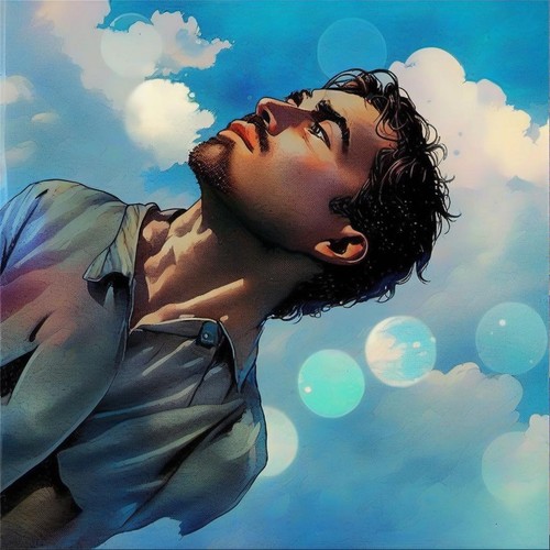 Dans les nuages tableau art - les,