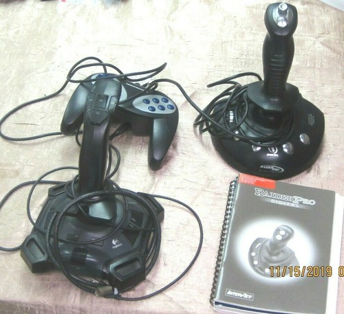 Lot joysticks and - of,