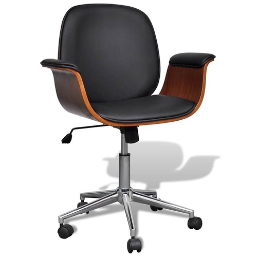 Bois courbé chaise pivotante - bois,