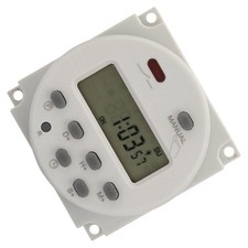 Small Type 7 Days Programmable Digital Displayed Timer Switch 1S~168h 5VA(220V
