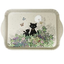Mini plateau vide poche rectangulaire chats et papillons