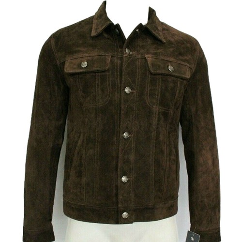 Veste cuir suédé laine - veste, en