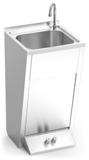 Lave mains inox sur pied, deux