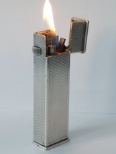 DUNHILL TALLBOY LICENCE CARTIER SILVER PLATED PETROL LIGHTER BRIQUET ESSENCE