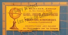 GLOBES SPHERES ATLAS CARTES ASTRONOMIE BERTAUX   publicité 1898 advert