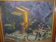 ANCIENNE HUILE SUR PANNEAU