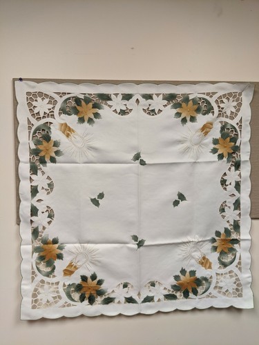 Vintage satin tablecloth - satin,