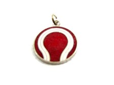 1960's Red & White Enameled