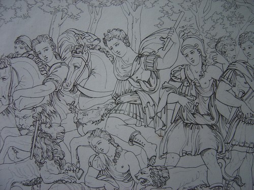 Engraving hunting raphael - engraving,