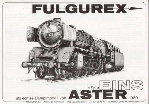1981 aster fulgurex scale - fulgurex, 1