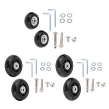 Roues de valise de rechange, roues de voyage pour bagages 4 rondelles, ensemble