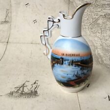 Vase LA ROCHELLE Le Port Souvenir de Bord De Mer Porcelaine Fin XIXè