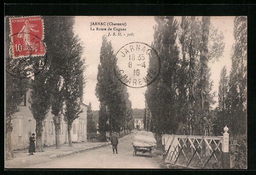 Cpa jarnac route de cognac - cpa,