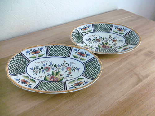 Deux raviers faience - deux,
