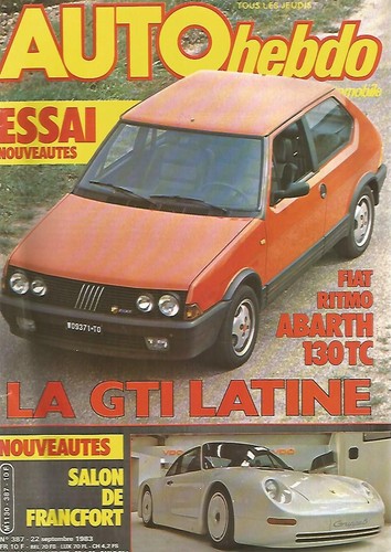 Auto hebdo 387 ritmo - auto, abarth