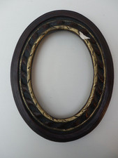 Ancien Cadre Ovale en Plâtre 22 x 28 cm Feuillure 23,5 x 17,5 cm