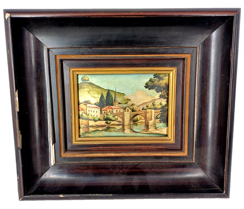 Peinture sur cuivre signe - signe, g