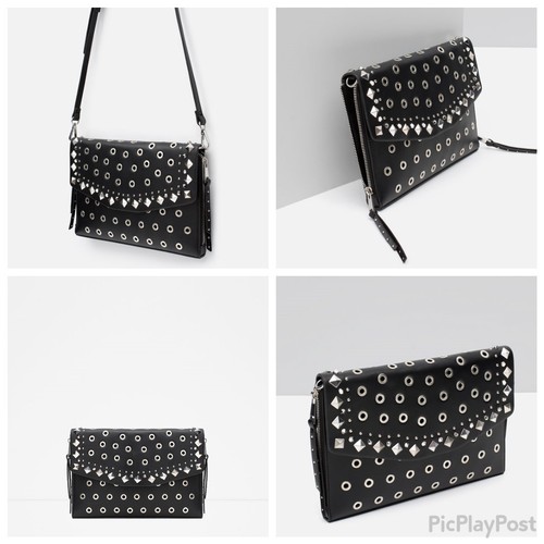 Zara black studded envelop - studded,