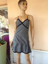 ROBE D'ETE COURTE TARTAN GRISE