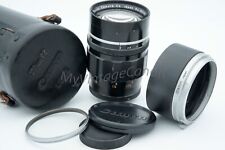 Canon Lens 100mm f2 LTM L39 Leica with caps, hood, uv filter and leather case