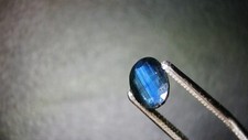  Très rare Saphir bicolor noir et bleu  0,96 carats