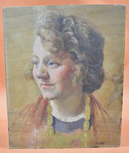 Peinture huile sur bois - à,