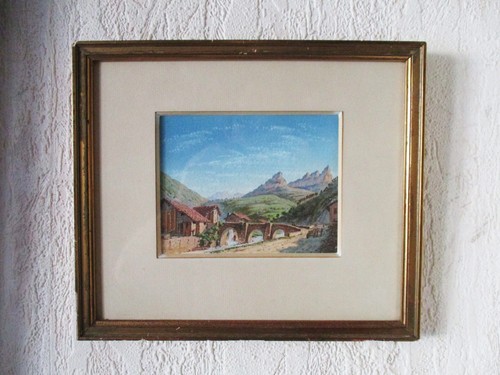 Superbe ancienne aquarelle
