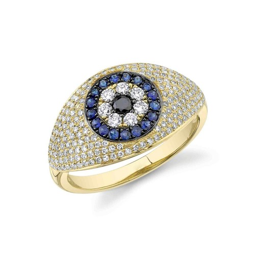 Bague œil malin diamant - bague, en