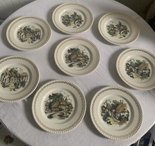 8 Assiettes Plates Anciennes