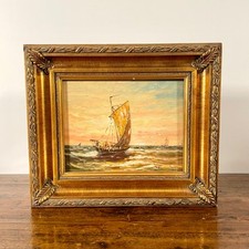 Ancien Tableau Marine Voilier
