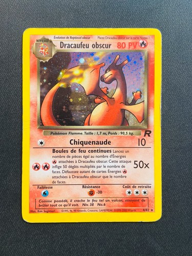 Carte pokemon dracaufeu obscur - pokemon,