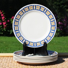 Ensemble de 6 assiettes à dessert 20.5 cm faïence de Badonviller modèle Robinson