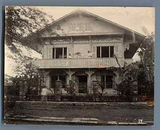 Indochine, Maison coloniale  Vintage silver print. Vintage Indochina Tirage ar