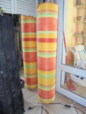 LAMPE A POSER COLOREE HAUTE 103 cm a rayures jaune /orange/vert /terra cotta