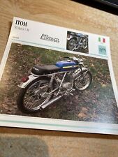 Itom 50 Astor 6M 1975 fiche carte moto de collection Atlas Italie