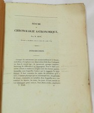 ***** RARE : RESUME DE CHRONOLOGIE ASTRONOMIQUE PAR M. BIOT - 1850 *****