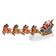 Décoration Lumineuse LED Du Traîneau Et Des Rennes De Noël 34cm