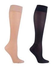 IOMI Femme noir et beige chaussettes de contention compression pour voyage avion