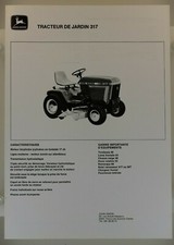 prospectus brochure tracteur tondeuse John Deere lawn and garden tractor traktor